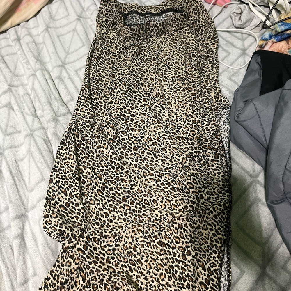 Leopard Print Sleeveless Dress